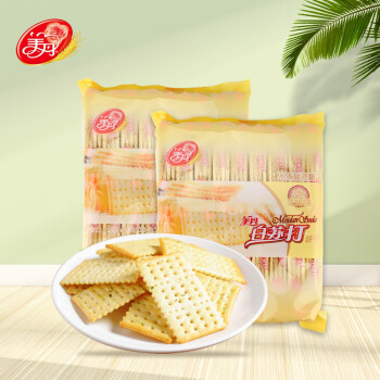 美丹（MEIDAN）北京特产 美丹 白苏打饼干 早餐点心零食 芝麻味450g*2袋