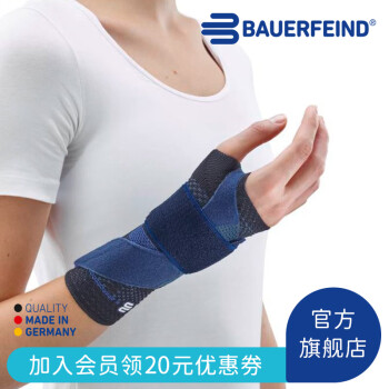 保而防（BAUERFEIND） Bauerfeind护腕ManuTrain腕部支撑型护具 新款银钛黑 右腕3码