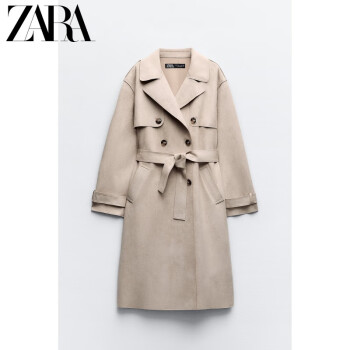 ZARA24春季新品 女装 宽松风衣外套 4968020 710 米色 XS