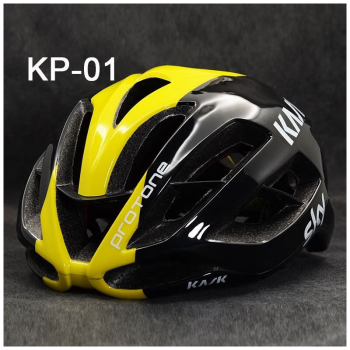 GUBPMTSHIM头盔自行车头盔KASK骑行头盔环法一体公路自行车装备山地 SKY-01亮黑黄 M