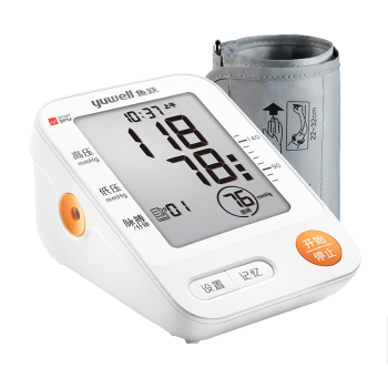 鱼跃(YUWELL)电子血压计YE670A 家用上臂式智能测量血压仪器血压检测仪 经典款