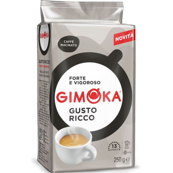 食怀意大利进口GIMOKA黑咖啡粉非速溶需过滤浓缩无蔗糖意式摩卡壶 (非速溶)白标咖啡粉25年4月到期 250g