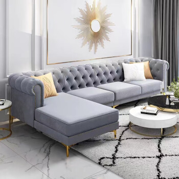 芝华仕e-hom转角布艺沙发美式现代轻奢客厅沙发贵妃科技布沙发组合整装 天鹅绒颜色 0cm 单人