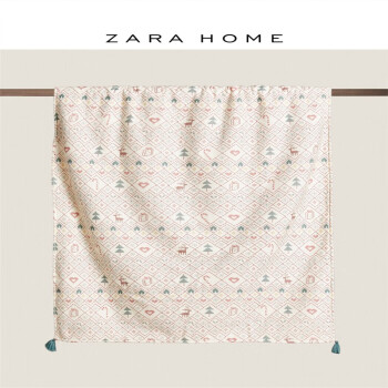 圣诞节毛毯 【圣诞系列】Zara Home 圣诞节双面用法兰绒毛毯盖毯 41662004999 花色 70 x 100 cm