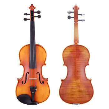 青歌QV201小提琴手工实木儿童成人初学者练习考级晋级演奏乐器虎纹 4/4 QV201小提琴拼板