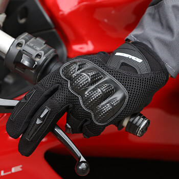 赛羽（SCOYCO）摩托车骑行手套夏季透气防摔护壳全指机车手套MC58-2(黑色)XL