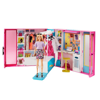 芭比（Barbie）女孩礼物芭比娃娃小公主搭配培养时尚玩具-新梦幻衣橱GBK10