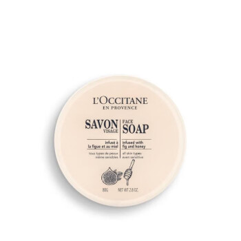 欧舒丹（L'OCCITANE）粉红色洁面皂香皂丰富泡沫去除油脂杂质清洁毛孔嫩滑肌肤不紧绷 only 80g