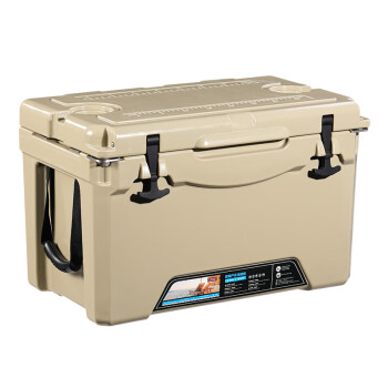烧烤世家保温箱冷藏箱车载便携式冰桶保冷箱保鲜包户外移动冰箱冷冻箱冰袋 卡其色(34L)