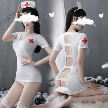 霏慕 女性感情趣套装 6958 露背其臀护士服 其臀护士服