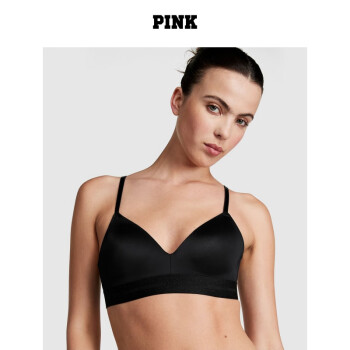 维多利亚的秘密 PINK 无钢圈时尚舒适文胸胸罩女士内衣 2ZUO黑色-薄款 11232066 34B