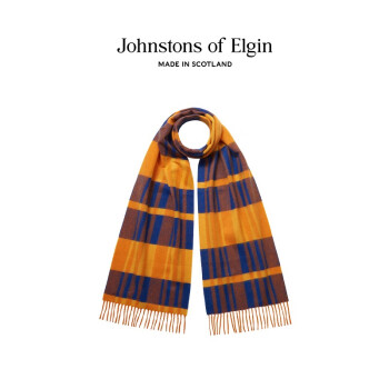 JOHNSTONS OF ELGIN英伦经典格纹纯羊绒围巾秋冬女时尚保暖外搭 写字楼灯光