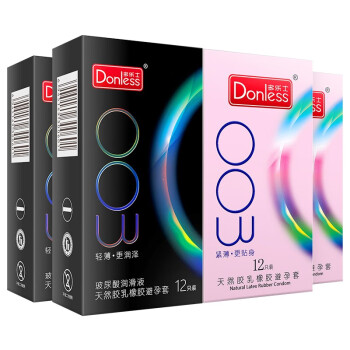 donless多乐士超薄避孕套玻尿酸润滑剂003安全套保险套情趣成人用品男用套套 共48只 003粉12*2+003黑12*2