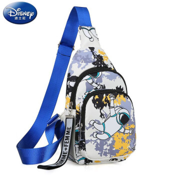 迪士尼（Disney）儿童包包男斜挎包男童户外休闲卡通胸包男孩旅游小背包旅行单肩包 航员-黄色