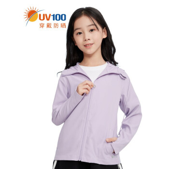 UV100童款防曬衣女夏季輕薄透氣寬鬆防曬服21577 薰衣紫-遮蔽率99.00% 140