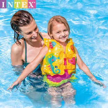 INTEX儿童救生衣浮力背心宝宝充气救生衣游泳装备泳圈水上浮衣59661