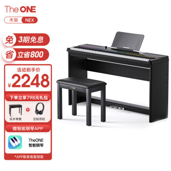 壹枱（The ONE）郎朗代言 智能电钢琴 数码电子钢琴 NEX+木架+三踏板+琴凳+耳机