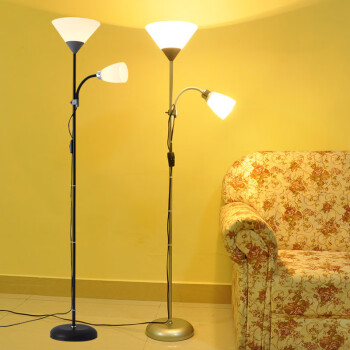 欧普索落地·灯客厅卧室简约LED现代装饰书房多功能子母立式台灯的 带两个5/WLED三档调色护眼灯