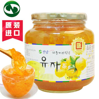 全南韩国进口 全南(楠)蜂蜜柚子茶 柠檬百香果大枣茶 饮料果酱 家庭装 蜂蜜柚子茶1kg