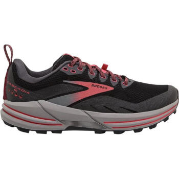 布鲁克斯（BROOKS）女士跑步鞋 Cascadia 16 GTX 防滑减震运动慢跑鞋 Black/Blackened Pearl/Cor 6.0