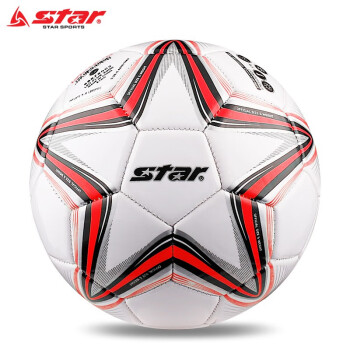 世達（star）足球小學生青少年訓練球初中學生耐磨合成皮革3號4號5號兒童足球 入門款SBSZ8003-04紅色3號