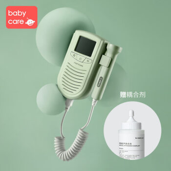 babycare胎心音监测仪器孕妇家用胎心仪监护听诊器 云雾绿(附250ml耦合剂)
