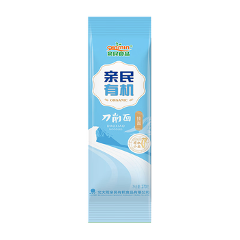 亲民食品有机挂面亲民方便面条细面汤面有机刀削面 有机原味刀削面270g*5袋