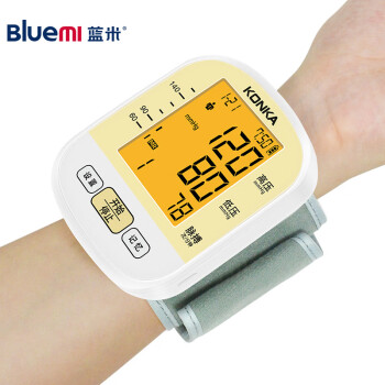 蓝米（BLUEMI）康佳电子血压计测量仪器家用高精准充电手腕式全自动医疗医用 香槟金BSX-315