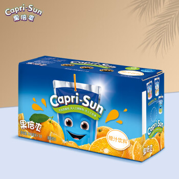 果倍爽（Capri-Sun）阿联酋进口儿童果汁饮料 复合vc 果汁含量10% 【橙汁】1箱10袋 200ml/袋