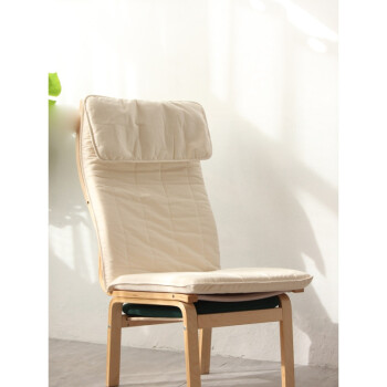 北欧简约波昂摇椅套佩罗摇椅套木沙发海绵坐垫套椅子套坐垫布套l 白色 木框波昂座垫 其他规格