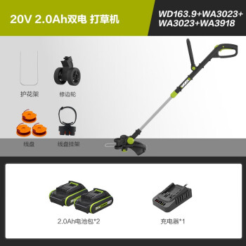 威克士电动割草机WD163锂电小型家用多功能打草机充电式除草机 (裸机无充电器电池) WD163.9