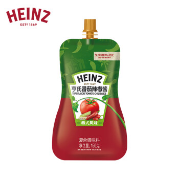 亨氏(Heinz)番茄辣椒酱 泰式风味(立袋装)150g 炸物点蘸泰式配餐酱