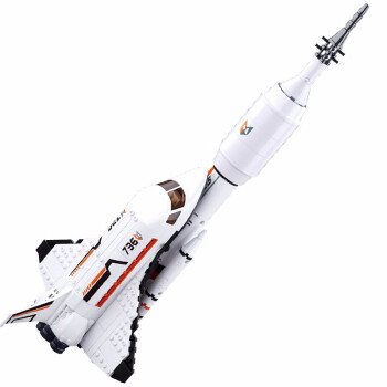 快乐小鲁班高能拼装积木流浪宇宙地球飞船长征火箭航天飞机太空系列益智模型儿童玩具男孩6-12岁生日礼物 长征火箭+航天飞机可合体