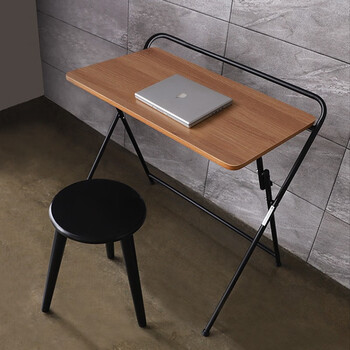 SOFSYS 折叠电脑桌办公家用卧室学习写字桌床边简易折叠小桌子学习书桌 单层（60x40cm）白色框