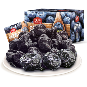 沃隆 蓝莓果干烘焙原料特产办公零食蜜饯蓝莓干果脯特产300g 沃隆每日蓝莓干300gx1盒