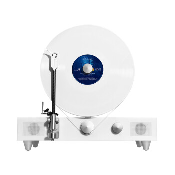 gramovox 格莱美507三代竖立式黑胶唱片机蓝牙一体音响复古摆件留声机音箱礼物 皓月白色+唱片
