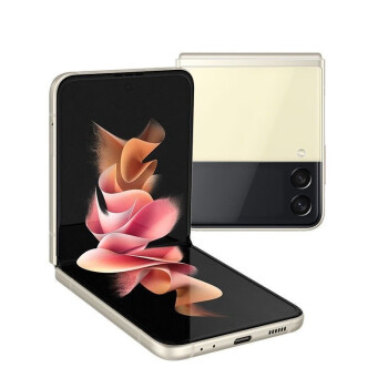 三星（SAMSUNG）【分期免息】Galaxy Z flip3 折叠屏 双模5G手机 立式交互 韩版 flip3 月光香槟 韩版 256G 单卡