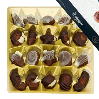 白丽人（Belgian） 顺丰快递比利时进口贝壳形巧克力礼盒250g情人节礼物节日礼物
