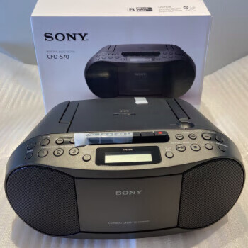 索尼（SONY）原装CFD-S70经典三合一CD机磁带卡座录音机AM/FM收音机 黑色