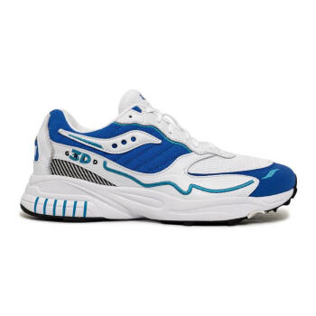 Saucony索康尼男士3D GRID系列超轻透气运动鞋慢跑鞋时尚休闲跑步鞋 whiteroyal 43