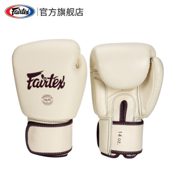 Fairtex拳套BGV16泰拳轻量化菲泰拳击手套菲尔泰斯散打搏击装备男女沙袋专业训练泰国进口 米白色 8OZ