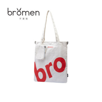 不莱玫（bromen bags）时尚单肩包包女ins风新款女包手提包韩版帆布包女学生帆布袋 bro and men 红色