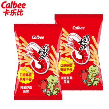 卡乐比（Calbee）原味虾条90g*2 泰国进口零食 休闲膨化食品 薯片薯条