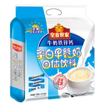 皇麦世家（Heryal）独立包装复合即食白领铁锌钙营养早餐奶豆奶谷物代餐 牛奶铁锌钙730克 730g