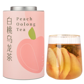 茗花有主 白桃乌龙茶3克X15包/罐花果干茶叶水果袋泡茶包热泡冷泡水喝的