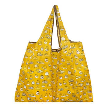 纳纳（nana） 购物袋环保袋 便携可折叠购物包外出超市单肩手提袋买菜包拎书袋 黄荷包蛋 大号