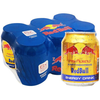 红牛（RedBull）六罐泰国原装进口250ml维生素功能运动饮料 250ml*6罐 新老版本随机发货
