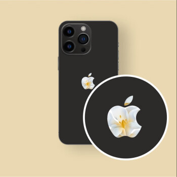 集天真SkinAT适用于苹果手机保护膜iPhone 贴膜 苹果标志手机贴膜 上海静安小贴纸 静安logo iPhone 15 Pro Max