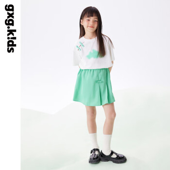 gxg.kids[新中式]GXG童装儿童T恤盘扣女童短袖T恤夏新款国风上衣轻薄 白色 130cm