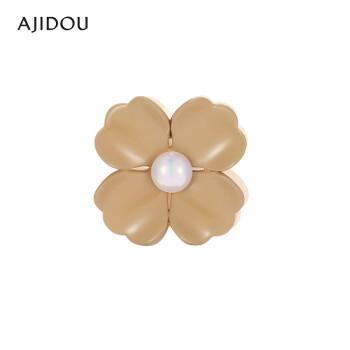 AJIDOU阿吉豆优雅唯美花卉珍珠抓夹 象牙白 直径6.7cm